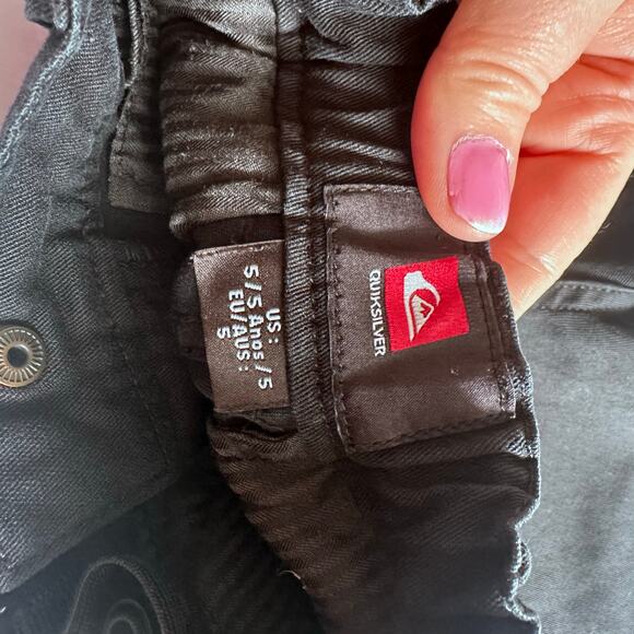 Quiksilver Black Chino Shorts - Boys Size 5 - Excellent - Picture 5 of 5